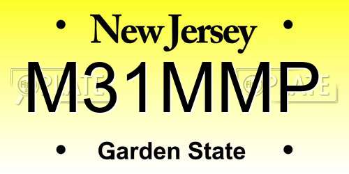 M31MMP New Jersey License Plate