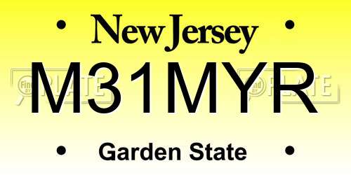 M31MYR New Jersey License Plate