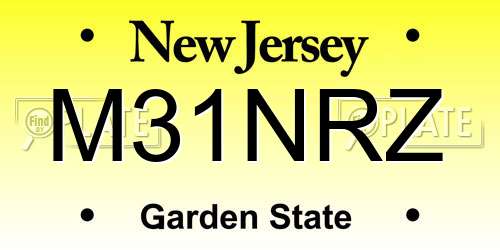 M31NRZ New Jersey License Plate