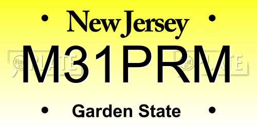 M31PRM New Jersey License Plate