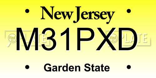 M31PXD New Jersey License Plate