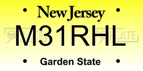 M31RHL New Jersey License Plate