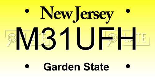 M31UFH New Jersey License Plate