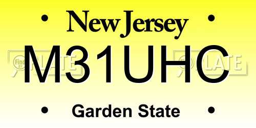 M31UHC license plate in NJ state