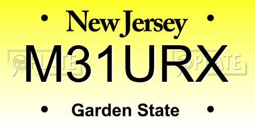 M31URX New Jersey License Plate