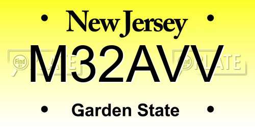 M32AVV New Jersey License Plate