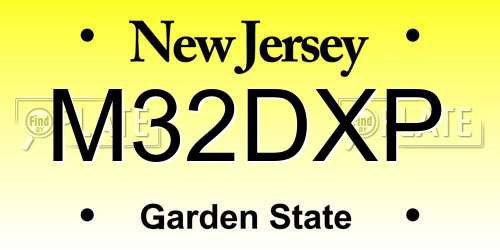 M32DXP New Jersey License Plate
