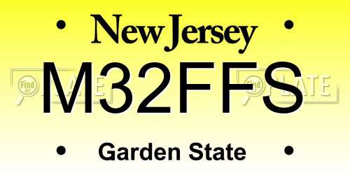 M32FFS New Jersey License Plate