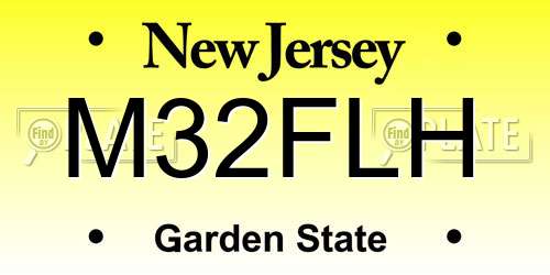 M32FLH New Jersey License Plate