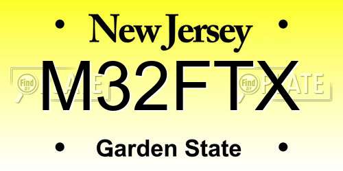 M32FTX New Jersey License Plate
