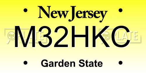 M32HKC New Jersey License Plate