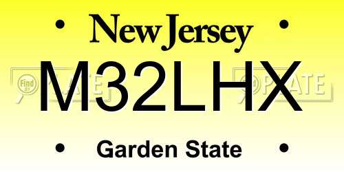 M32LHX New Jersey License Plate