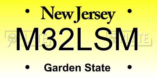 M32LSM New Jersey License Plate
