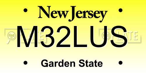M32LUS New Jersey License Plate