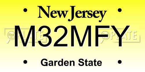 M32MFY New Jersey License Plate