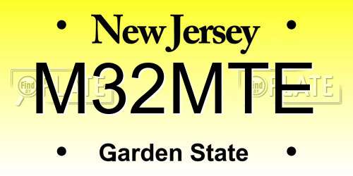 M32MTE New Jersey License Plate