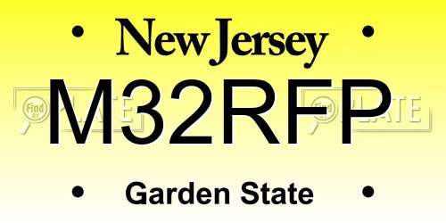 M32RFP New Jersey License Plate