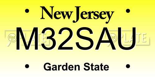 M32SAU New Jersey License Plate