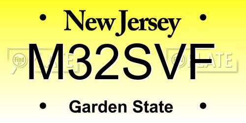 M32SVF New Jersey License Plate