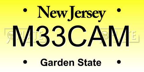 M33CAM New Jersey License Plate