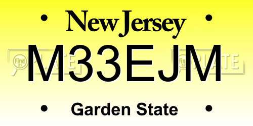 M33EJM New Jersey License Plate