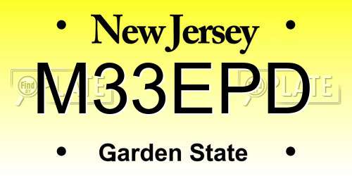 M33EPD New Jersey License Plate