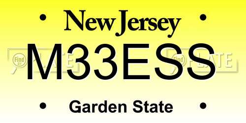 M33ESS New Jersey License Plate