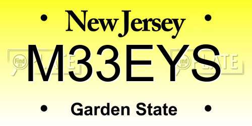 M33EYS New Jersey License Plate
