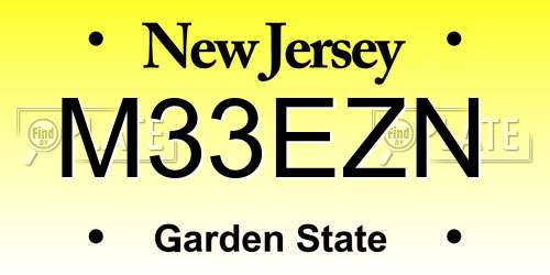 M33EZN New Jersey License Plate