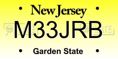 M33JRB New Jersey License Plate