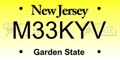 M33KYV New Jersey License Plate
