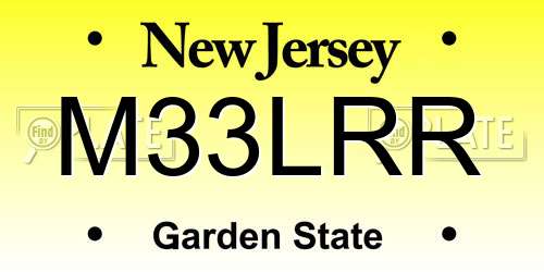 M33LRR New Jersey License Plate
