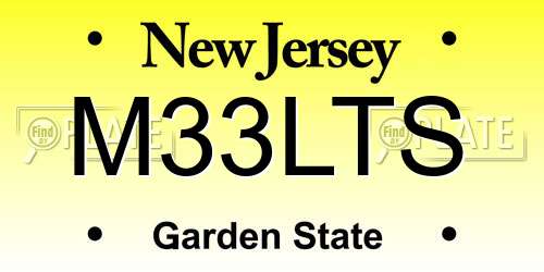 M33LTS New Jersey License Plate