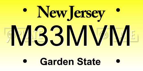M33MVM New Jersey License Plate