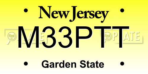 M33PTT New Jersey License Plate