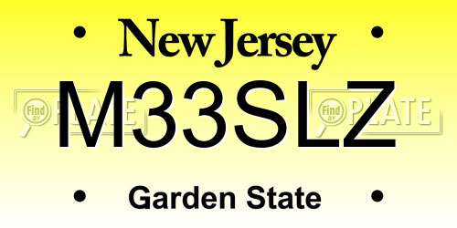 M33SLZ New Jersey License Plate