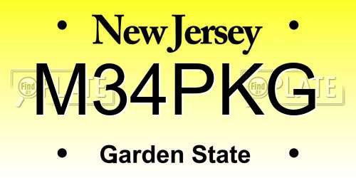 M34PKG New Jersey License Plate