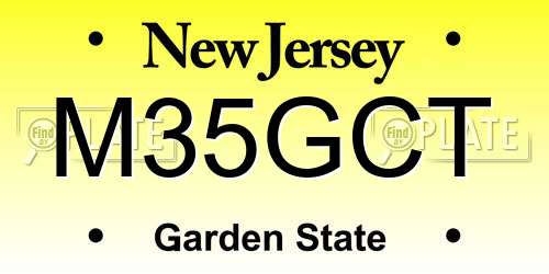 M35GCT New Jersey License Plate