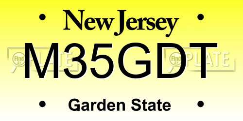 M35GDT New Jersey License Plate