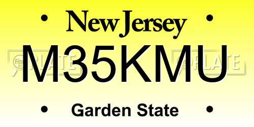 M35KMU New Jersey License Plate