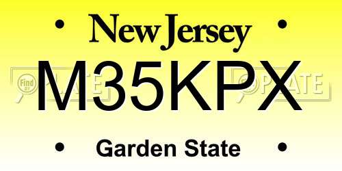M35KPX New Jersey License Plate