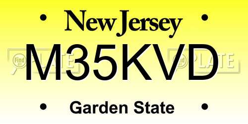 M35KVD New Jersey License Plate