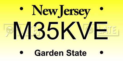 M35KVE New Jersey License Plate