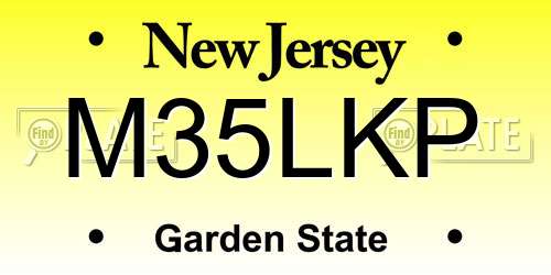 M35LKP New Jersey License Plate