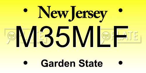 M35MLF New Jersey License Plate
