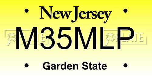 M35MLP New Jersey License Plate
