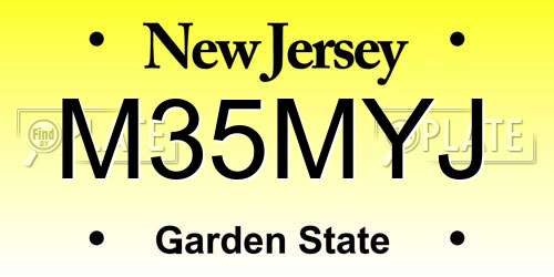 M35MYJ New Jersey License Plate