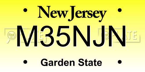 M35NJN New Jersey License Plate