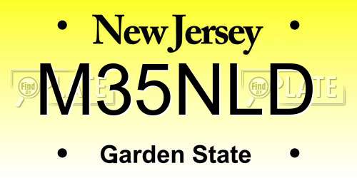M35NLD New Jersey License Plate