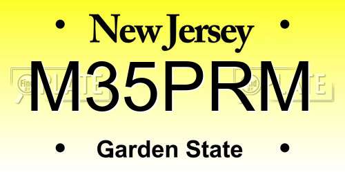 M35PRM New Jersey License Plate